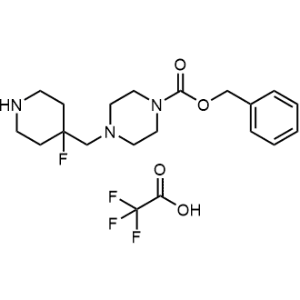Benzyl 4-((4-fluoropiperidin-4-yl)methyl)piperazine-1-carboxylate 2,2,2-trifluoroacetate|CS-1312704