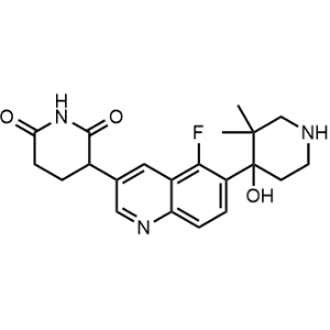 3-(5-Fluoro-6-(4-hydroxy-3,3-dimethylpiperidin-4-yl)quinolin-3-yl)piperidine-2,6-dione|CS-1312871