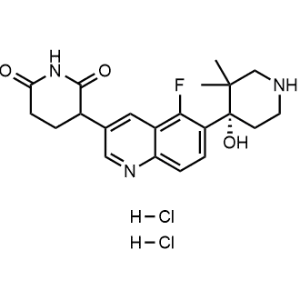 3-(5-Fluoro-6-((S)-4-hydroxy-3,3-dimethylpiperidin-4-yl)quinolin-3-yl)piperidine-2,6-dione dihydrochloride|CS-1312873