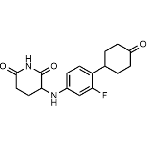 3-((3-Fluoro-4-(4-oxocyclohexyl)phenyl)amino)piperidine-2,6-dione|CS-1313398