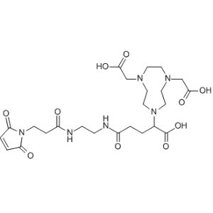 2,2'-(7-(1-Carboxy-4-((2-(3-(2,5-dioxo-2,5-dihydro-1H-pyrrol-1-yl)propanamido)ethyl)amino)-4-oxobutyl)-1,4,7-triazonane-1,4-diyl)diacetic acid|CS-1313490