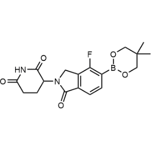3-(5-(5,5-Dimethyl-1,3,2-dioxaborinan-2-yl)-4-fluoro-1-oxoisoindolin-2-yl)piperidine-2,6-dione|CS-1313756
