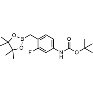 tert-Butyl (3-fluoro-4-((4,4,5,5-tetramethyl-1,3,2-dioxaborolan-2-yl)methyl)phenyl)carbamate|CS-1314911