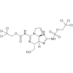 2,2,2-Trichloroethyl ((3aS,4R,10aR)-4-(hydroxymethyl)-6-(((2,2,2-trichloroethoxy)carbonyl)amino)-3a,4-dihydro-1H,8H-pyrrolo[1,2-c]purin-2-yl)sulfamate|CS-1316630