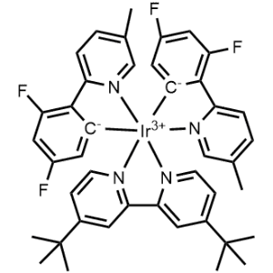 Iridium(1+), [4,4′-bis(1,1-dimethylethyl)-2,2′-bipyridine-κN1,κN1′]bis[3,5-difluoro-2-(5-methyl-2-pyridinyl-κN)phenyl-κC]-, (OC-6-33)-|CS-1316697