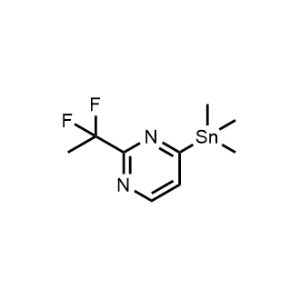 2-(1,1-Difluoroethyl)-4-(trimethylstannyl)pyrimidine|CS-1316874