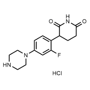 3-(2-Fluoro-4-(piperazin-1-yl)phenyl)piperidine-2,6-dione hydrochloride|CS-1317539