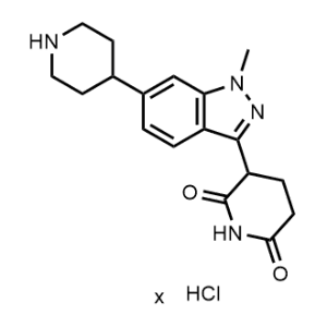 2,6-Piperidinedione, 3-[1-methyl-6-(4-piperidinyl)-1H-indazol-3-yl]-, hydrochloride 1:?|CS-1318824