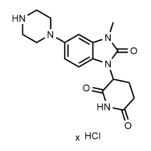 2,6-Piperidinedione, 3-[2,3-dihydro-3-methyl-2-oxo-5-(1-piperazinyl)-1H-benzimidazol-1-yl]-, hydrochloride 1:?|CS-1318830