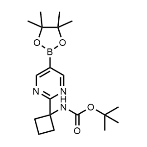 tert-Butyl (1-(5-(4,4,5,5-tetramethyl-1,3,2-dioxaborolan-2-yl)pyrimidin-2-yl)cyclobutyl)carbamate|CS-1323179