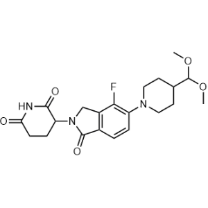 3-(5-(4-(Dimethoxymethyl)piperidin-1-yl)-4-fluoro-1-oxoisoindolin-2-yl)piperidine-2,6-dione|CS-1323846