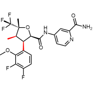 4-((2R,3R,4R,5R)-3-(3,4-Difluoro-2-methoxyphenyl)-4,5-dimethyl-5-(trifluoromethyl)tetrahydrofuran-2-carboxamido)picolinamide|CS-1324896