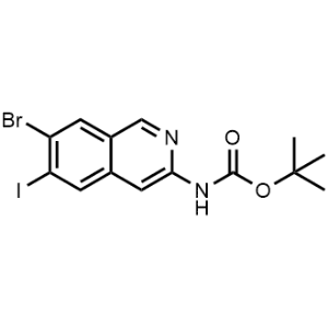 tert-Butyl (7-bromo-6-iodoisoquinolin-3-yl)carbamate|CS-1325005
