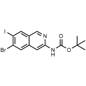 tert-Butyl (6-bromo-7-iodoisoquinolin-3-yl)carbamate|CS-1325006