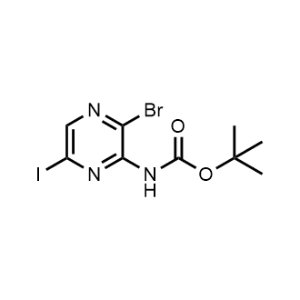 tert-Butyl (3-bromo-6-iodopyrazin-2-yl)carbamate|CS-1326029
