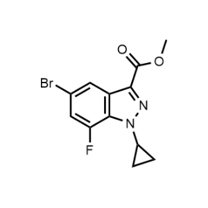Methyl 5-bromo-1-cyclopropyl-7-fluoro-1H-indazole-3-carboxylate|CS-1326161