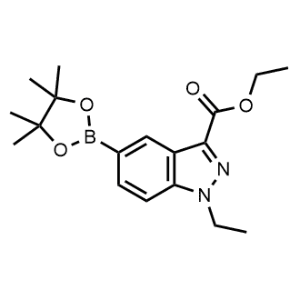 Ethyl 1-ethyl-5-(4,4,5,5-tetramethyl-1,3,2-dioxaborolan-2-yl)-1H-indazole-3-carboxylate|CS-1326270