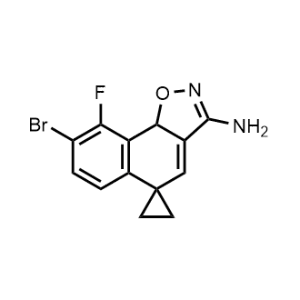 8'-Bromo-9'-fluoro-9b'H-spiro[cyclopropane-1,5'-naphtho[2,1-d]isoxazol]-3'-amine|CS-1326402
