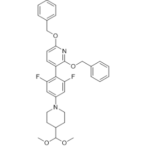 2,6-Bis(benzyloxy)-3-(4-(4-(dimethoxymethyl)piperidin-1-yl)-2,6-difluorophenyl)pyridine|CS-1326512