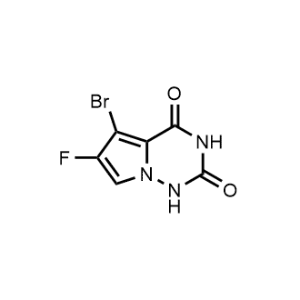 5-Bromo-6-fluoropyrrolo[2,1-f][1,2,4]triazine-2,4(1H,3H)-dione|CS-1328373