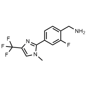 (2-Fluoro-4-(1-methyl-4-(trifluoromethyl)-1H-imidazol-2-yl)phenyl)methanamine|CS-1328415