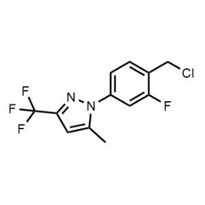 1-(4-(Chloromethyl)-3-fluorophenyl)-5-methyl-3-(trifluoromethyl)-1H-pyrazole|CS-1328430