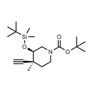 rel-tert-Butyl (3R,4S)-3-((tert-butyldimethylsilyl)oxy)-4-ethynyl-4-methylpiperidine-1-carboxylate|CS-1329030