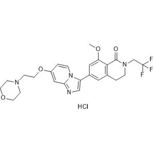 8-Methoxy-6-(7-(2-morpholinoethoxy)imidazo[1,2-a]pyridin-3-yl)-2-(2,2,2-trifluoroethyl)-3,4-dihydroisoquinolin-1(2H)-one hydrochloride|CS-1329046