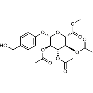 (2S,3R,4S,5S,6S)-2-(4-(Hydroxymethyl)phenoxy)-6-(methoxycarbonyl)tetrahydro-2H-pyran-3,4,5-triyl triacetate|CS-1329119