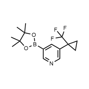 3-(4,4,5,5-Tetramethyl-1,3,2-dioxaborolan-2-yl)-5-(1-(trifluoromethyl)cyclopropyl)pyridine|CS-1329366