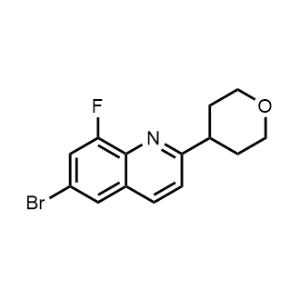 6-Bromo-8-fluoro-2-(tetrahydro-2H-pyran-4-yl)quinoline|CS-1329611