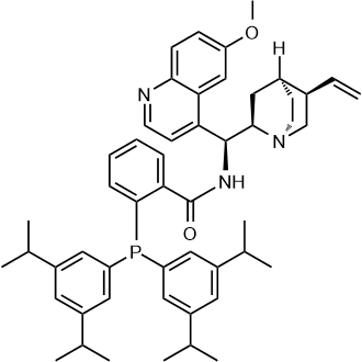 2-(Bis(3,5-diisopropylphenyl)phosphanyl)-N-((S)-(6-methoxyquinolin-4-yl)((1S,2R,4S,5R)-5-vinylquinuclidin-2-yl)methyl)benzamide, 98%|CS-1330233