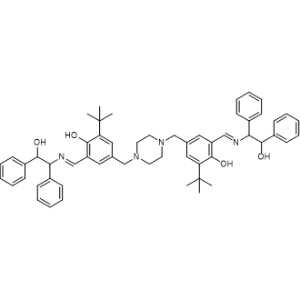 4,4'-(piperazine-1,4-diylbis(methylene))bis(2-(tert-butyl)-6-((E)-((2-hydroxy-1,2-diphenylethyl)imino)methyl)phenol), 98%|CS-1330368