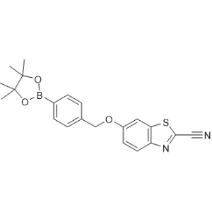 6-((4-(4,4,5,5-Tetramethyl-1,3,2-dioxaborolan-2-yl)benzyl)oxy)benzo[d]thiazole-2-carbonitrile|CS-1330372