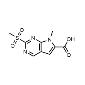 7-Methyl-2-(methylsulfonyl)-7H-pyrrolo[2,3-d]pyrimidine-6-carboxylic acid|CS-1330773