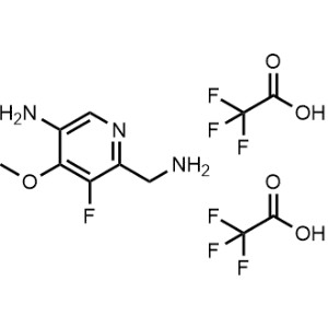 6-(Aminomethyl)-5-fluoro-4-methoxypyridin-3-amine bis(2,2,2-trifluoroacetate)|CS-1331170