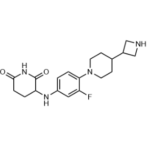 3-((4-(4-(Azetidin-3-yl)piperidin-1-yl)-3-fluorophenyl)amino)piperidine-2,6-dione|CS-1331665