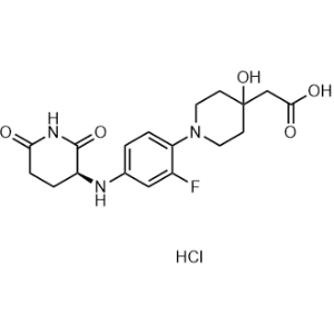 (S)-2-(1-(4-((2,6-Dioxopiperidin-3-yl)amino)-2-fluorophenyl)-4-hydroxypiperidin-4-yl)acetic acid hydrochloride|CS-1331666