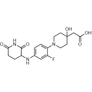2-(1-(4-((2,6-Dioxopiperidin-3-yl)amino)-2-fluorophenyl)-4-hydroxypiperidin-4-yl)acetic acid|CS-1331673