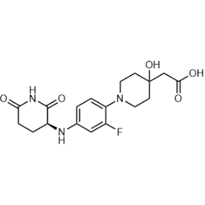 (S)-2-(1-(4-((2,6-Dioxopiperidin-3-yl)amino)-2-fluorophenyl)-4-hydroxypiperidin-4-yl)acetic acid|CS-1331677