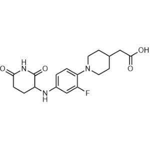 2-(1-(4-((2,6-Dioxopiperidin-3-yl)amino)-2-fluorophenyl)piperidin-4-yl)acetic acid|CS-1331679
