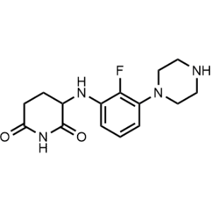 3-((2-Fluoro-3-(piperazin-1-yl)phenyl)amino)piperidine-2,6-dione|CS-1331685
