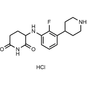 3-((2-Fluoro-3-(piperidin-4-yl)phenyl)amino)piperidine-2,6-dione hydrochloride|CS-1331686