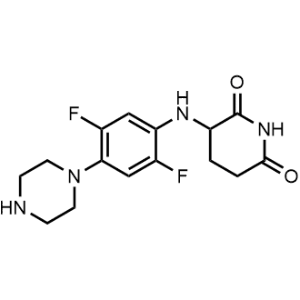 3-((2,5-Difluoro-4-(piperazin-1-yl)phenyl)amino)piperidine-2,6-dione|CS-1331732