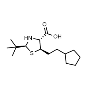 (2S,4R,5R)-2-(tert-Butyl)-5-(2-cyclopentylethyl)thiazolidine-4-carboxylic acid|CS-1332692
