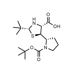 (2R,4R,5S)-5-((S)-1-(tert-butoxycarbonyl)pyrrolidin-2-yl)-2-(tert-butyl)thiazolidine-4-carboxylic acid|CS-1332797