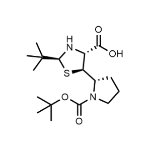 (2S,4R,5S)-5-((S)-1-(tert-Butoxycarbonyl)pyrrolidin-2-yl)-2-(tert-butyl)thiazolidine-4-carboxylic acid|CS-1332799