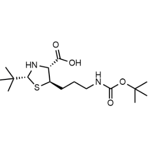 (2R,4R,5R)-5-(3-((tert-Butoxycarbonyl)amino)propyl)-2-(tert-butyl)thiazolidine-4-carboxylic acid|CS-1332802