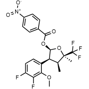 (2R,3S,4S,5R)-3-(3,4-Difluoro-2-methoxyphenyl)-4,5-dimethyl-5-(trifluoromethyl)tetrahydrofuran-2-yl 4-nitrobenzoate|CS-1332865
