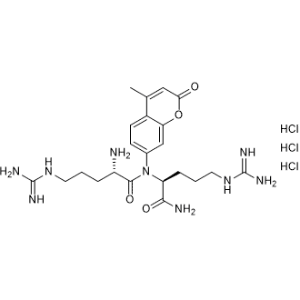 (S)-2-Amino-N-((S)-1-amino-5-guanidino-1-oxopentan-2-yl)-5-guanidino-N-(4-methyl-2-oxo-2H-chromen-7-yl)pentanamide trihydrochloride hydrochloride|CS-1334663